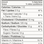 Neilson Milk 1% Nutritional Info